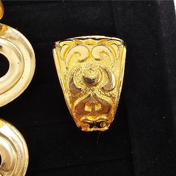 Vintage Costume Jewelry Accessory Scarf Clip Slide Bundle 9 Goldtone Silvertone - Picture 9 of 10